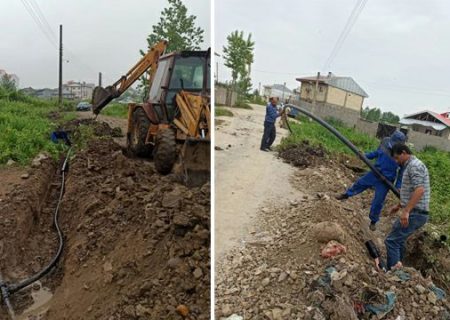 رفع افت فشار آب شرب روستای خشکنودهان شهرستان فومن