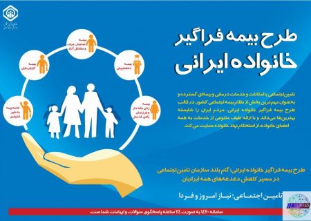 طرح بیمه فراگیر خانواده ایرانی سازمان تامین اجتماعی ، گامی دیگر در مسیر تحقق عدالت اجتماعی