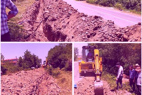 اصلاح شبکه آبرسانی روستای سفید مزگی شهرستان شفت