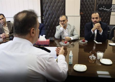 برگزاری جلسه تعاملی شهردار رشت ریاست شورای اسلامی و رئیس کمیسیون حمل و نقل شورای اسلامی با رئیس پلیس راهور استان گیلان