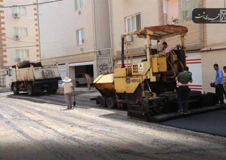 زیرسازی و آسفالت معابر منطقه چهاربا هدف مناسب سازی سطوح کوچه و خیابان‌ها