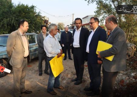 بازدید میدانی شهردار رشت از روند بازگشایی مسیر خیابان لب آب به رودبارتان