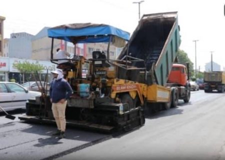 نهضت آسفالت طرح میثاق؛ رایحه خوش تردد راحت شهروندان در معابر رشت