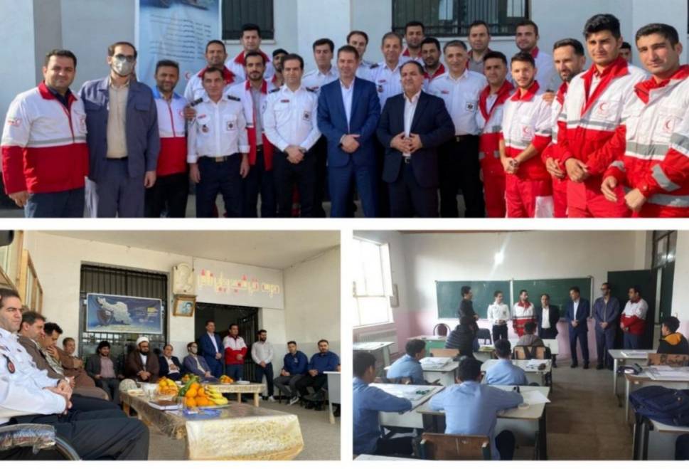 نواختن زنگ پدافند به مناسبت هفته پدافند غیرعامل