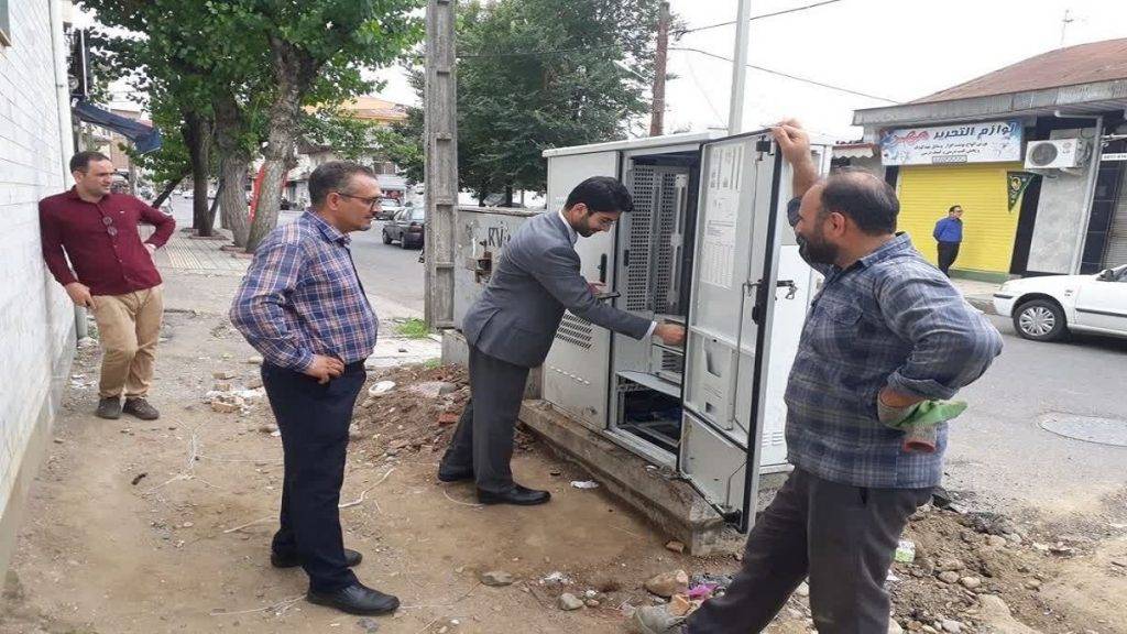 عملیات اجرایی پروژه نجما (اینترنت پرسرعت ) مخابرات در محله حمیدیان رشت