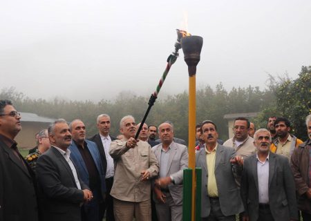 مشعل گاز در ارتفاعات املش روشن شد