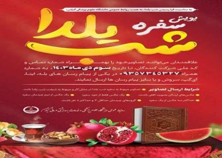 برگزاری دومین پویش عکس سفره شب یلدا