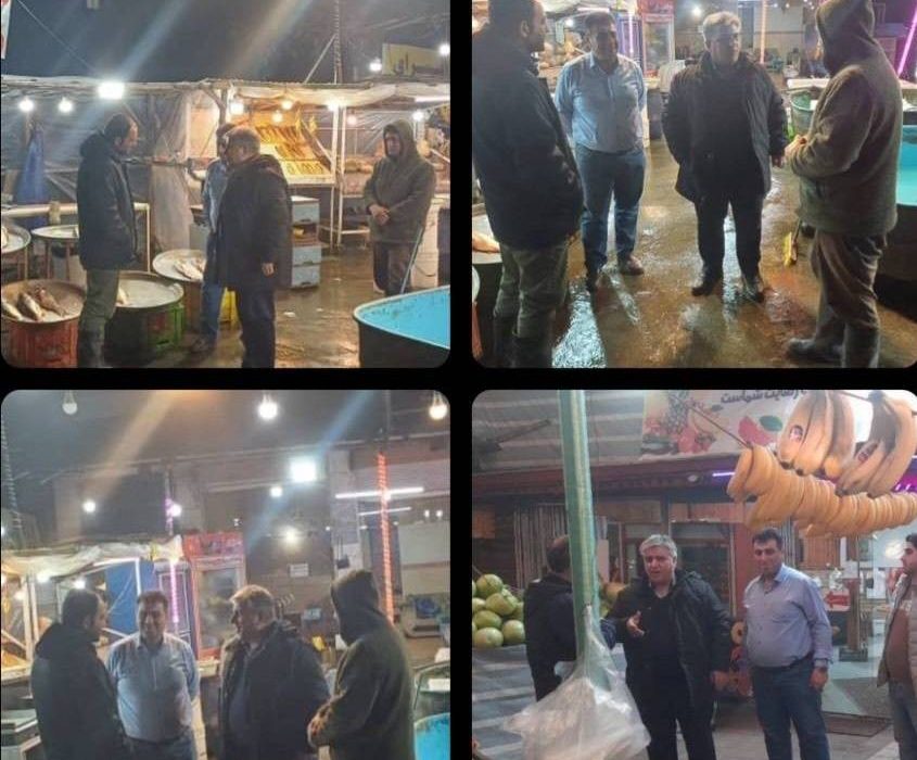 بازدید میدانی و تعدیل روشنایی اصناف گیلان به منظور جلوگیری از خاموشی بخش خانگی