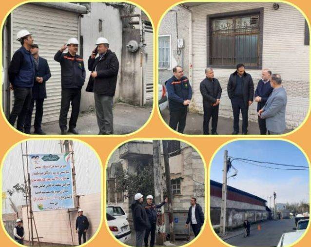 عملیات احداث ۳۷۰۰ متر کابل خودنگهدار و تعویض پایه های فرسوده در منطقه زرجوب رشت