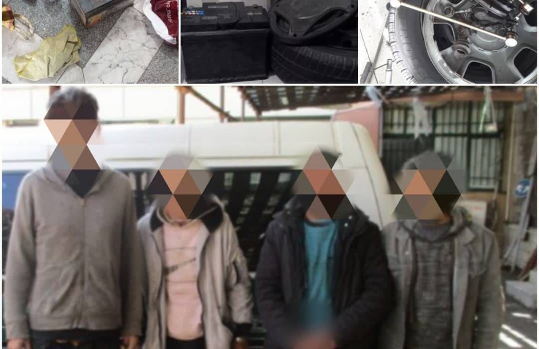 انهدام باند سارقان حرفهاي قطعات و محتويات داخل خودرو در رشت