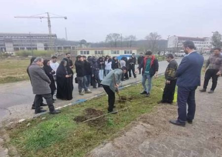 آغاز رویداد غرس ۵۰۰ اصله نهال در سایت لاکان دانشگاه علوم پزشکی