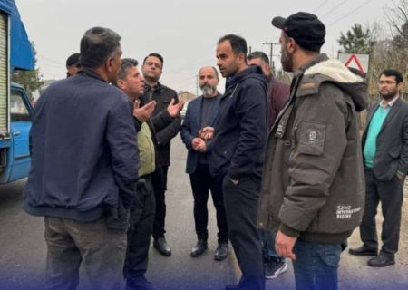 بازدید شهردار رشت از عملیات ساخت رفیوژ میانی جاده لاکان رشت