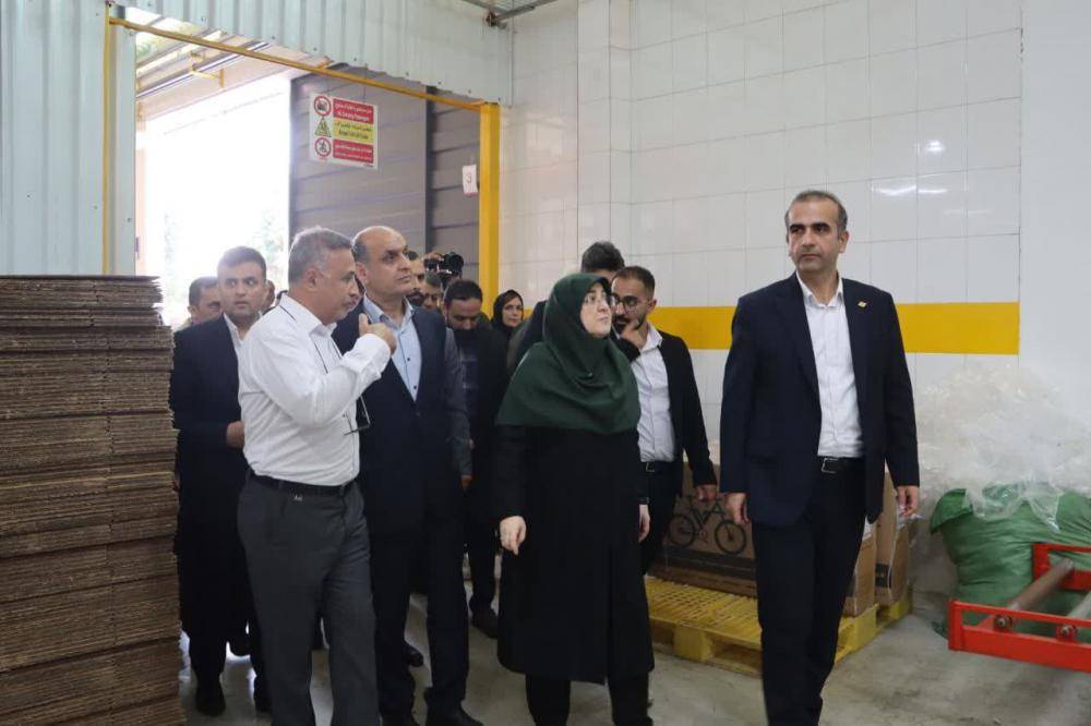 بازدید سخنگوی دولت و استاندار گیلان از واحدهای تولیدی در منطقه آزاد انزلی