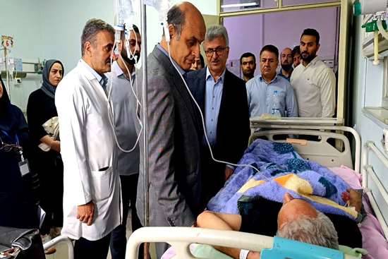 عیادت و دلجویی استاندار گیلان از مجروحین حمله رژیم صهیونیستی آستانه اشرفیه