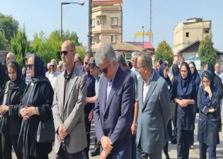حضور رئیس دانشگاه علوم پزشکی گیلان در مراسم تشییع پیکر دکتر منوچهر آذرپیرا، متخصص برجسته قلب