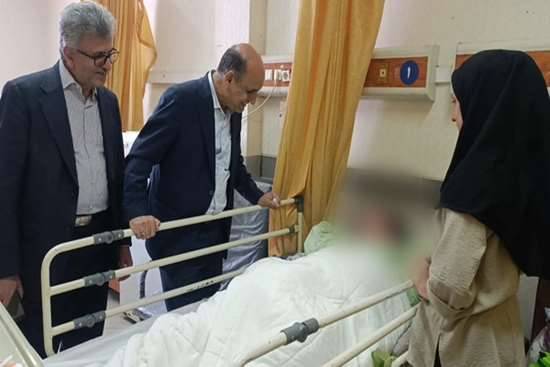 عیادت و دلجویی استاندار گیلان از مصدومان حوادث انفجار