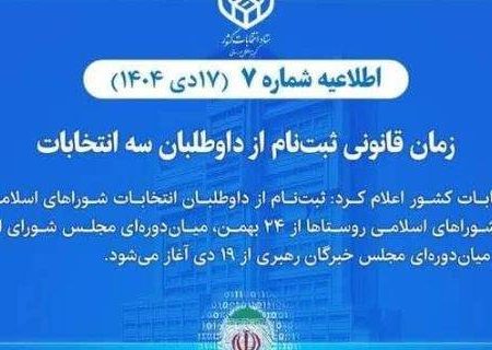 زمان قانونی ثبت‌نام از داوطلبان سه انتخابات اعلام شد