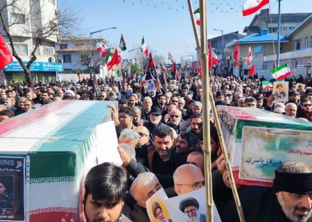 وداع باشکوه مردم ولایت مدار ، انقلابی و همیشه در صحنه گیلان با فرزندان شهیدشان