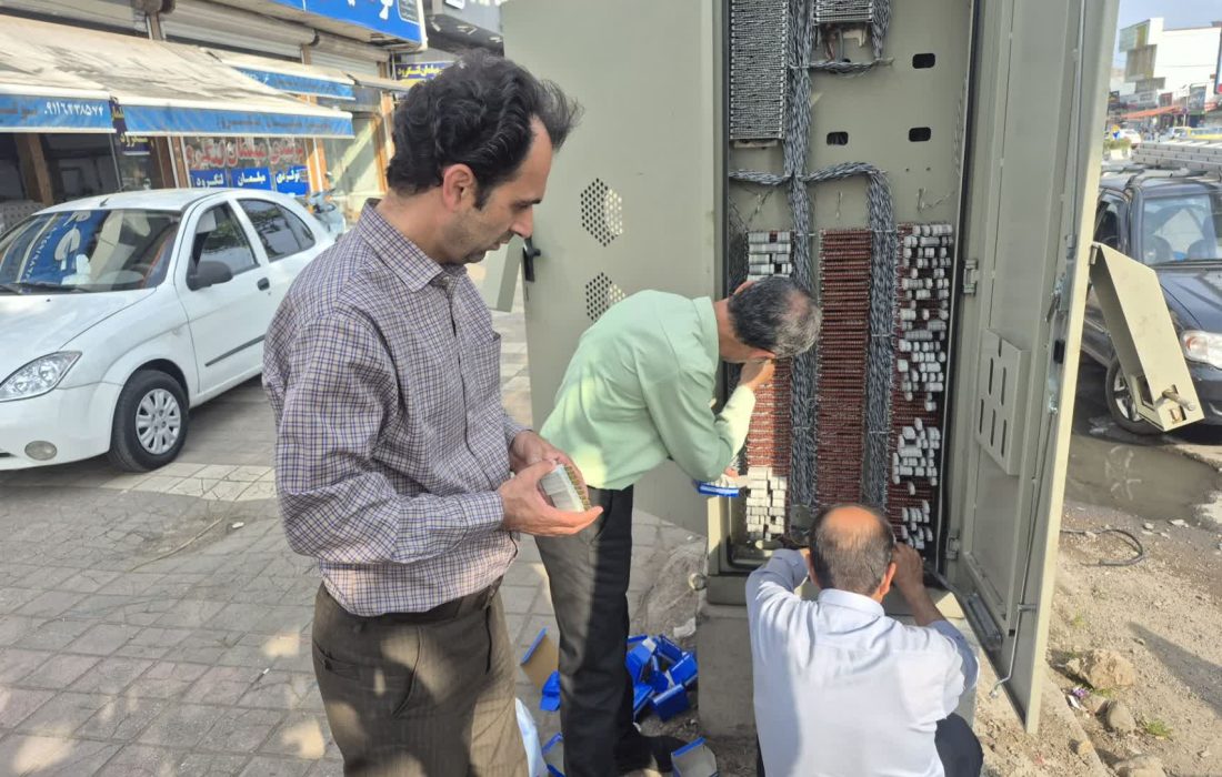 با هدف تقویت پایداری شبکه ؛ طرح برگردان فیبرنوری خیابان سعدی لنگرود اجرا شد