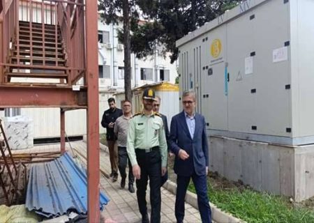بازدید مسئولان دانشگاه علوم پزشکی گیلان و فرماندهی انتظامی رشت از پروژه رادیوتراپی بیمارستان رازی