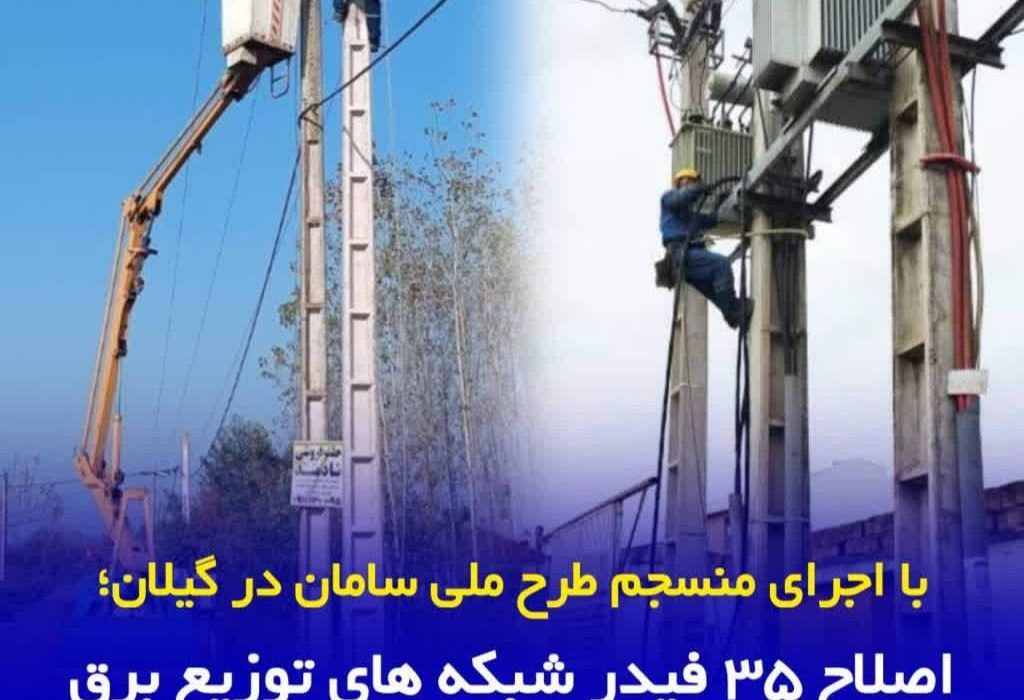 اصلاح ۳۵ فیدر شبكه های توزیع برق با هدف افزایش تاب آوری