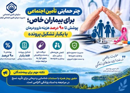 پوشش تا ۹۰ درصد هزینه دارو و درمان با یکبار تشکیل پرونده